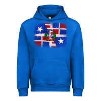 Cobalt dominican and puerto rico flag Urban Hoodie - texasbilliewilder