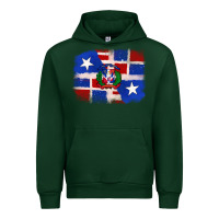Forest Green dominican and puerto rico flag Urban Hoodie - texasbilliewilder