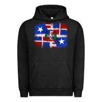 Pigment Black dominican and puerto rico flag Urban Hoodie - texasbilliewilder