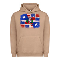 Pigment Burro dominican and puerto rico flag Urban Hoodie - texasbilliewilder