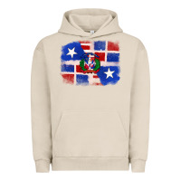 Pigment French Oak dominican and puerto rico flag Urban Hoodie - texasbilliewilder