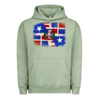 Pigment Oil Green dominican and puerto rico flag Urban Hoodie - texasbilliewilder
