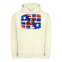 Pigment Pistachio dominican and puerto rico flag Urban Hoodie - texasbilliewilder