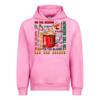 Fuchsia Pink tis the season Urban Hoodie - Zillion Design Studio
