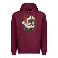 Burgundy Kinda merry kinda scary Premium Hoodie - RanaPortraitStore