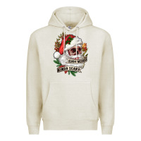 Oatmeal Heather Kinda merry kinda scary Premium Hoodie - RanaPortraitStore