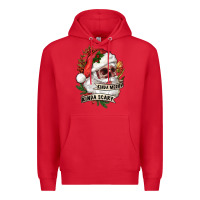 Red Kinda merry kinda scary Premium Hoodie - RanaPortraitStore