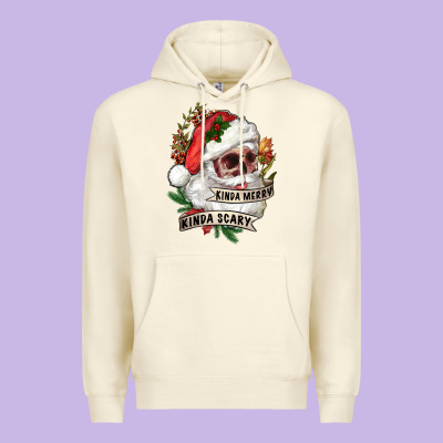 Kinda Merry Kinda Scary Premium Hoodie Designed By Ranaportraitstore