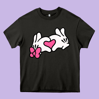 Minnie Mouse Heavy Core Tee Designed By Cowhidedigitalart