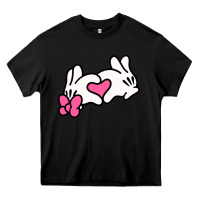 Black Minnie Mouse Heavy Core Tee - CowhideDigitalArt