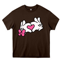 Chocolate Brown Minnie Mouse Heavy Core Tee - CowhideDigitalArt
