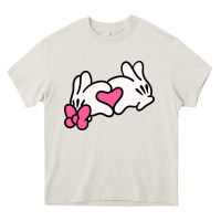 Cream Minnie Mouse Heavy Core Tee - CowhideDigitalArt