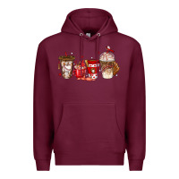 Burgundy baseball coffee cups Premium Hoodie - texasbilliewilder