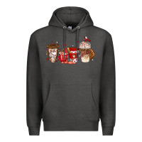 Charcoal Heather baseball coffee cups Premium Hoodie - texasbilliewilder