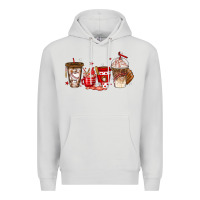 Dove Grey baseball coffee cups Premium Hoodie - texasbilliewilder
