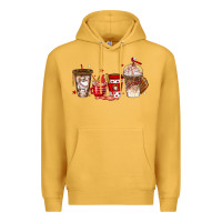 Mustard baseball coffee cups Premium Hoodie - texasbilliewilder