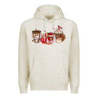 Oatmeal Heather baseball coffee cups Premium Hoodie - texasbilliewilder