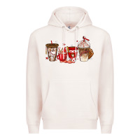 Pale Pink baseball coffee cups Premium Hoodie - texasbilliewilder