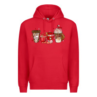 Red baseball coffee cups Premium Hoodie - texasbilliewilder