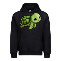 Black cute turtle Urban Hoodie - Zillion Design Studio