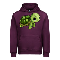 Mauve Wine cute turtle Urban Hoodie - Zillion Design Studio
