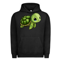 Pigment Black cute turtle Urban Hoodie - Zillion Design Studio