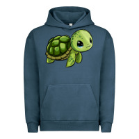 Pigment Midnight Navy cute turtle Urban Hoodie - Zillion Design Studio
