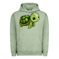 Pigment Oil Green cute turtle Urban Hoodie - Zillion Design Studio