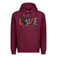 Burgundy for the love of the game hockey Premium Hoodie - Zillion Design Studio