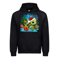 Black christmas turtle Urban Hoodie - Zillion Design Studio