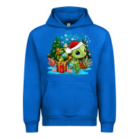 Cobalt christmas turtle Urban Hoodie - Zillion Design Studio
