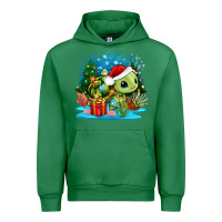 Emerald christmas turtle Urban Hoodie - Zillion Design Studio