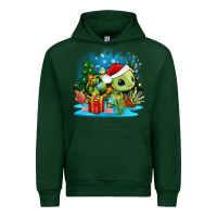 Forest Green christmas turtle Urban Hoodie - Zillion Design Studio