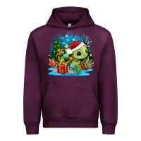 Mauve Wine christmas turtle Urban Hoodie - Zillion Design Studio