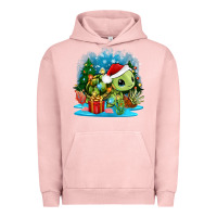 Pigment Salmon christmas turtle Urban Hoodie - Zillion Design Studio