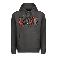 Charcoal Heather for the love of the game hockey Premium Hoodie - Zillion Design Studio