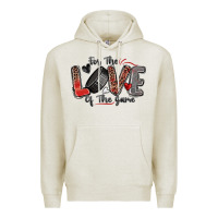 Oatmeal Heather for the love of the game hockey Premium Hoodie - Zillion Design Studio