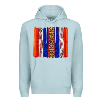 Blue Mist baseball brush strokes Premium Hoodie - texasbilliewilder