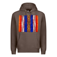 Coffee baseball brush strokes Premium Hoodie - texasbilliewilder