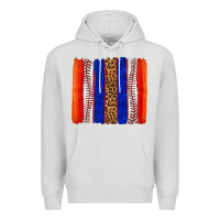 Dove Grey baseball brush strokes Premium Hoodie - texasbilliewilder