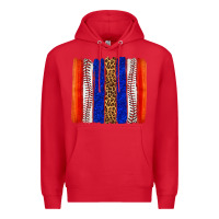 Red baseball brush strokes Premium Hoodie - texasbilliewilder