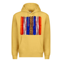 Antique Gold baseball brush strokes Premium Hoodie - texasbilliewilder