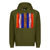 Army Green baseball brush strokes Premium Hoodie - texasbilliewilder