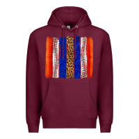 Burgundy baseball brush strokes Premium Hoodie - texasbilliewilder