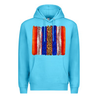 Ocean Blue baseball brush strokes Premium Hoodie - texasbilliewilder