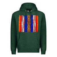 Sports Green baseball brush strokes Premium Hoodie - texasbilliewilder