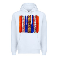 White baseball brush strokes Premium Hoodie - texasbilliewilder