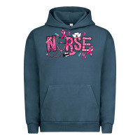 Pigment Midnight Navy breast cancer nurse Urban Hoodie - RanaPortraitStore