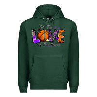 Sports Green for the love of the game basketball Premium Hoodie - Zillion Design Studio