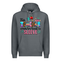 Rock this teacher wears her heart on sleeve Premium Hoodie - AdoDesignShop